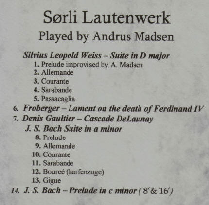 Lautenwerck cd play list